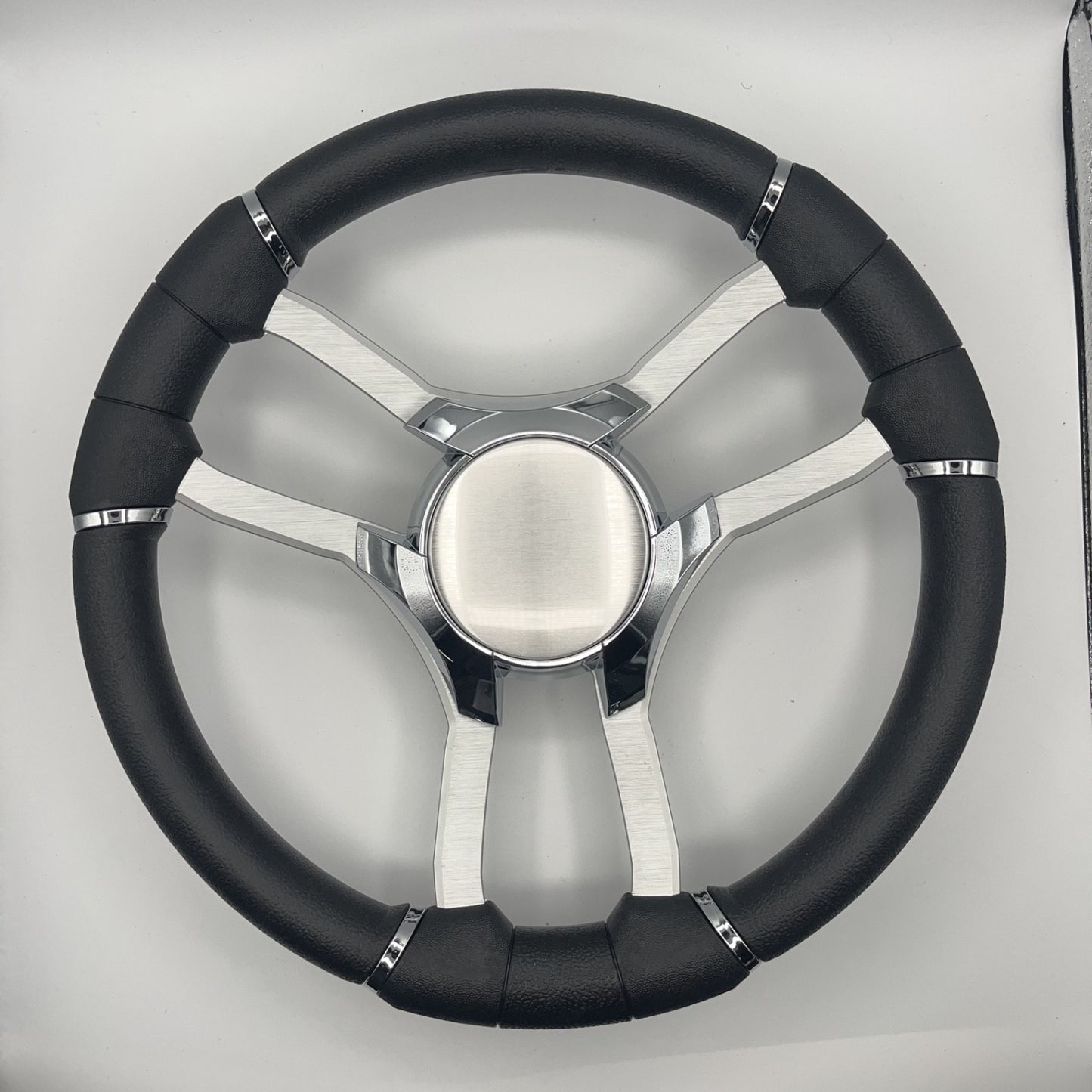 Malera Boat Steering Wheel Brushed Alum Spoke | Plain