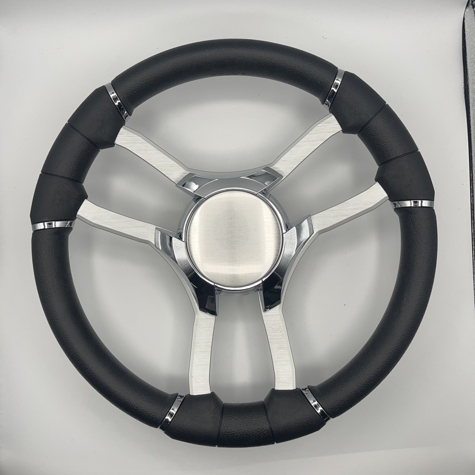 Malera Boat Steering Wheel Brushed Alum Spoke | Plain