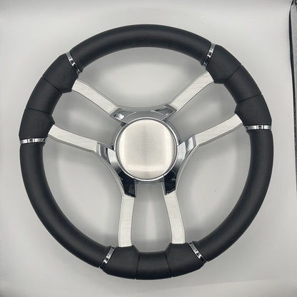 Malera Boat Steering Wheel Brushed Alum Spoke | Plain