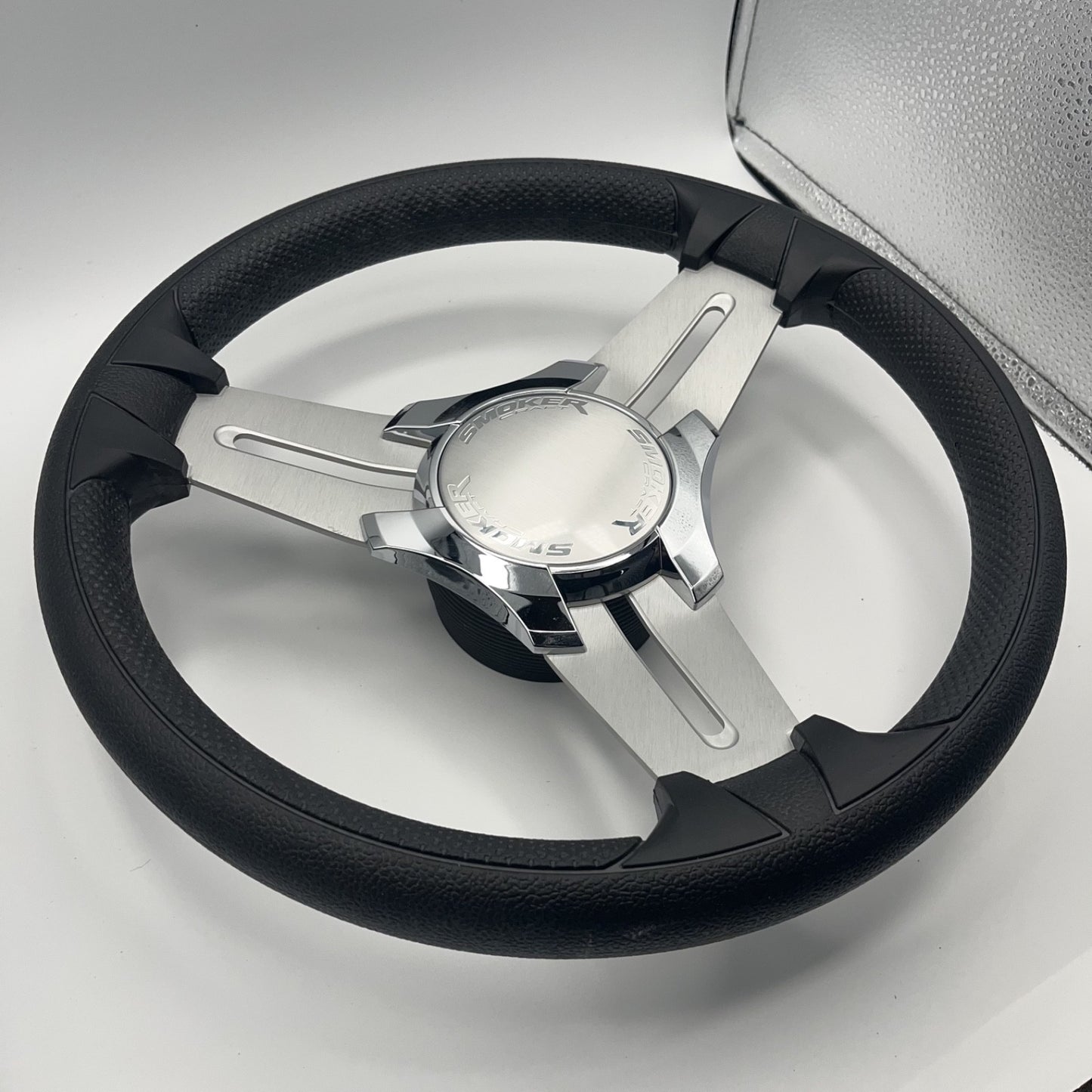 Model 15 Marine Steering Wheel Brushed Aluminum Spokes | Smokercraft
