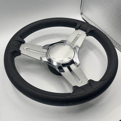 Model 15 Marine Steering Wheel Brushed Aluminum Spokes | Smokercraft