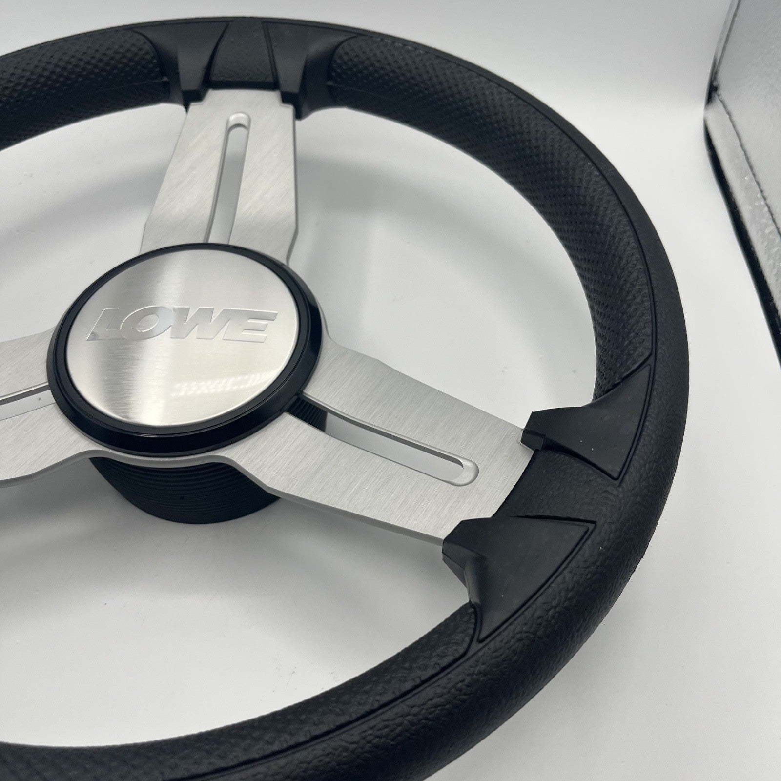Model 15 Marine Steering Wheel Brushed Alum Spokes | Lowe Boats