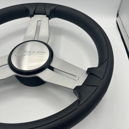 Model 15 Marine Steering Wheel Brushed Alum Spokes | Lowe Boats