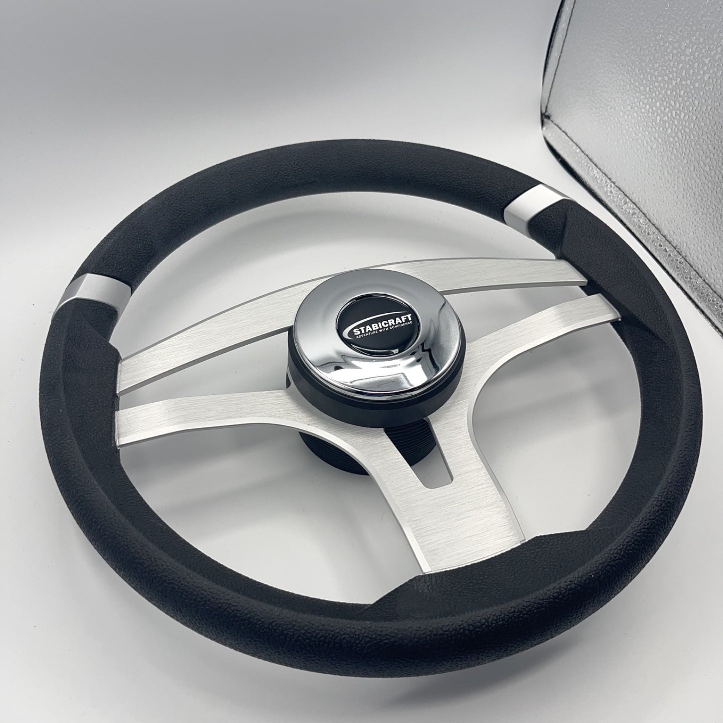 Badia Boat Steering Wheel Brushed Aluminum Spokes | Stabicraft