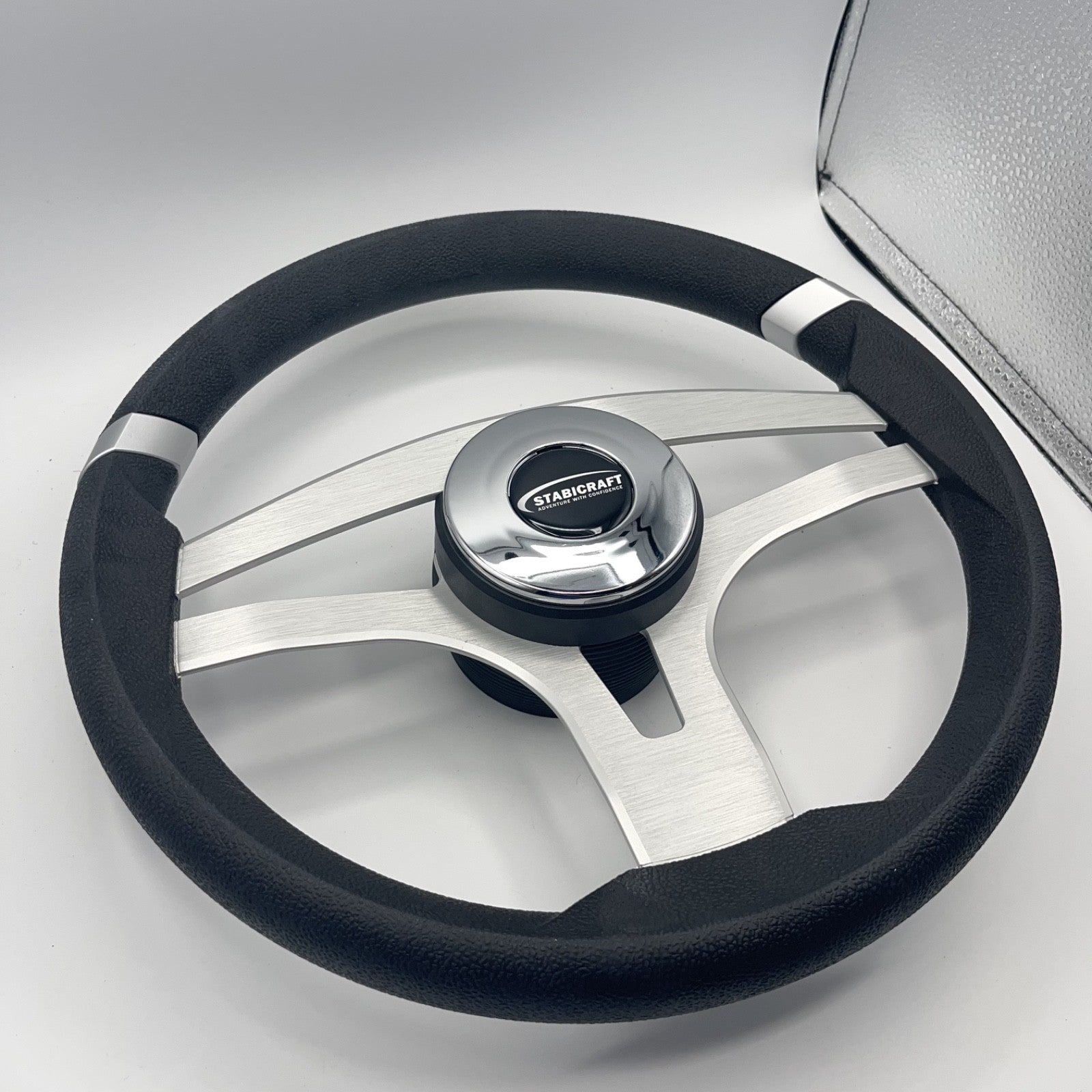 Badia Boat Steering Wheel Brushed Aluminum Spokes | Stabicraft