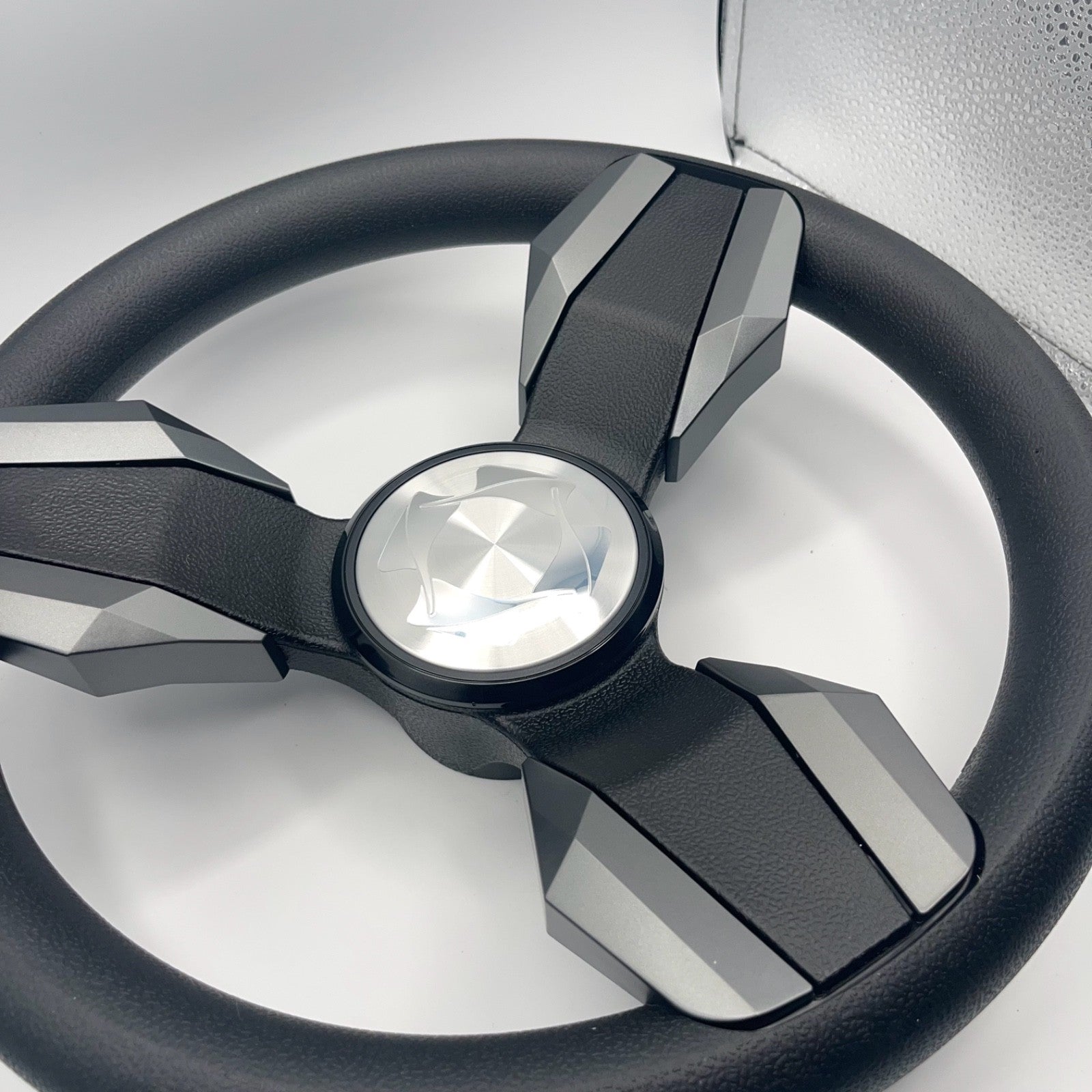 Collina Boat Steering Wheel Dark Gray Inserts - Stingray - Keyed ONLY