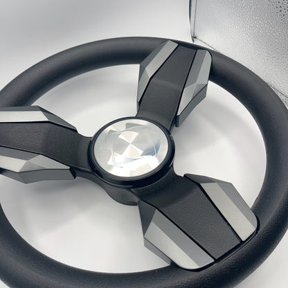 Collina Boat Steering Wheel Dark Gray Inserts - Stingray - Keyed ONLY