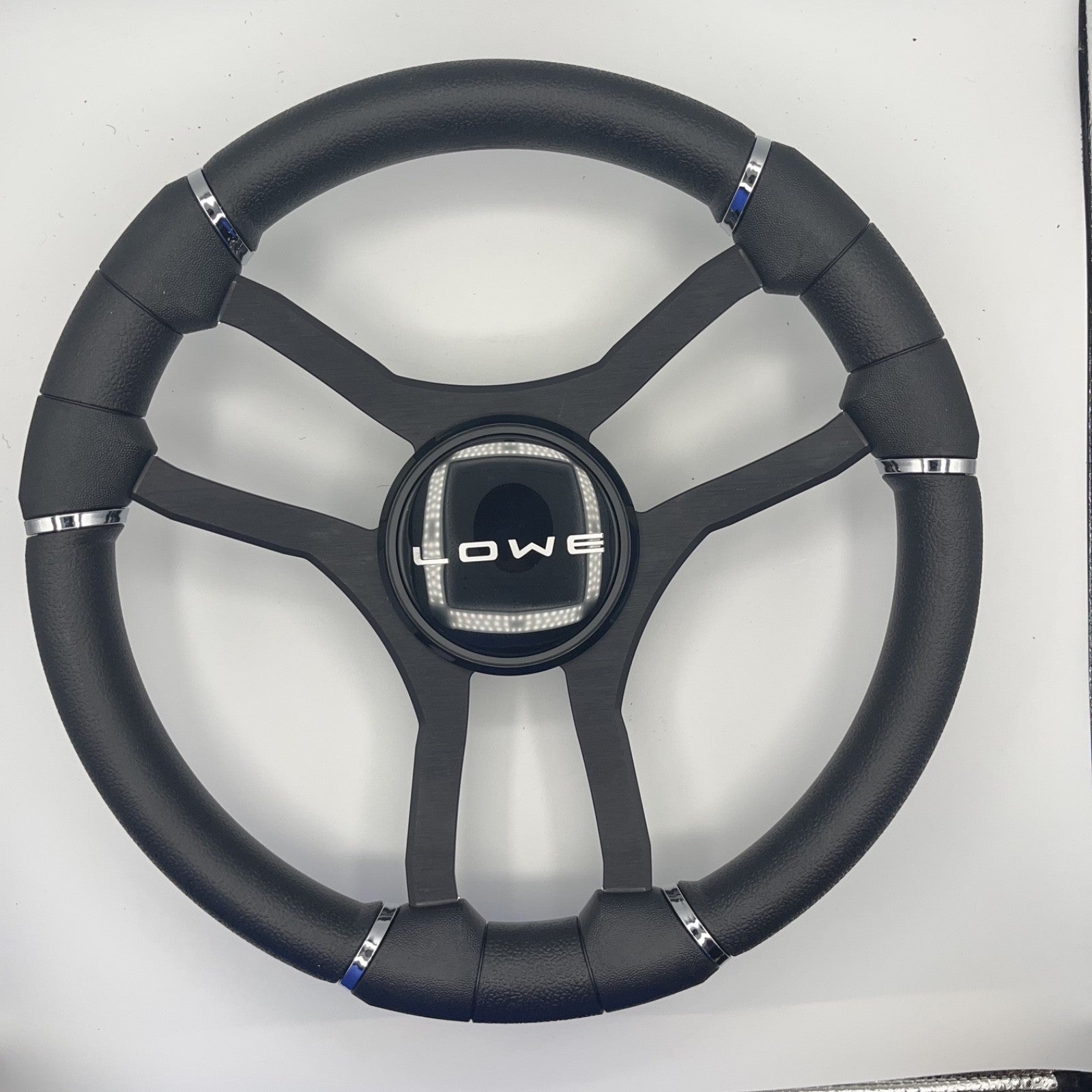 Malera Boat Steering Wheel Black Aluminum Spokes | Lowe Boats