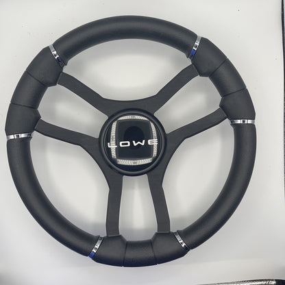 Malera Boat Steering Wheel Black Aluminum Spokes | Lowe Boats