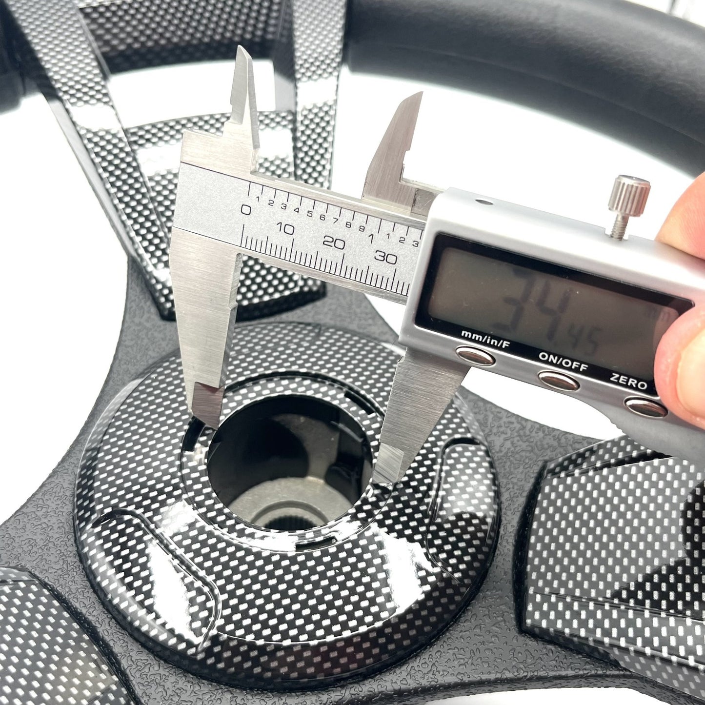 Model M13F Carbon Fiber Golf Cart Steering Wheel Fits All EZ GO Golf Carts