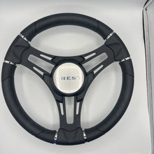 Gussi Italia Boat Steering Wheel Black Brushed Alum Spokes | Crest