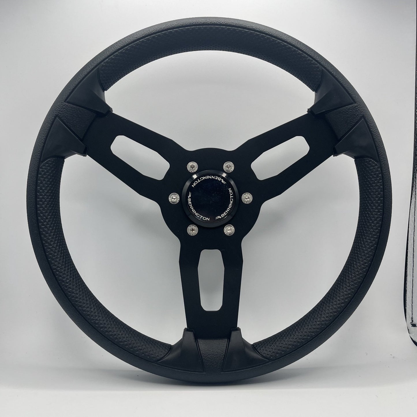 Gussi Italia Model 15 Steering Wheel Blk Brushed Alum Spokes | Bennington