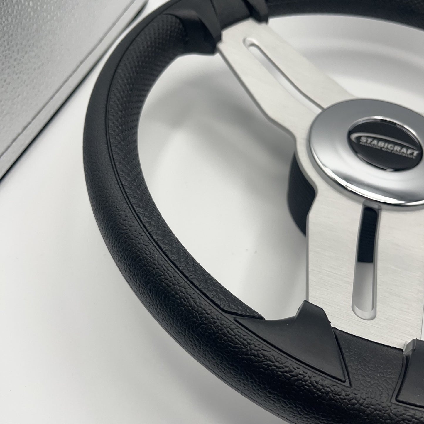 Model 15A Marine Steering Wheel Brushed Alum Spokes | Stabicraft Cap