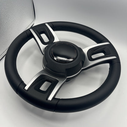 Gussi Italia Black Model 702 Steering Wheel | SouthBay Boats