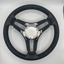 Gussi Italia Marine Steering Wheel Black Brush Metal Spokes | Legend
