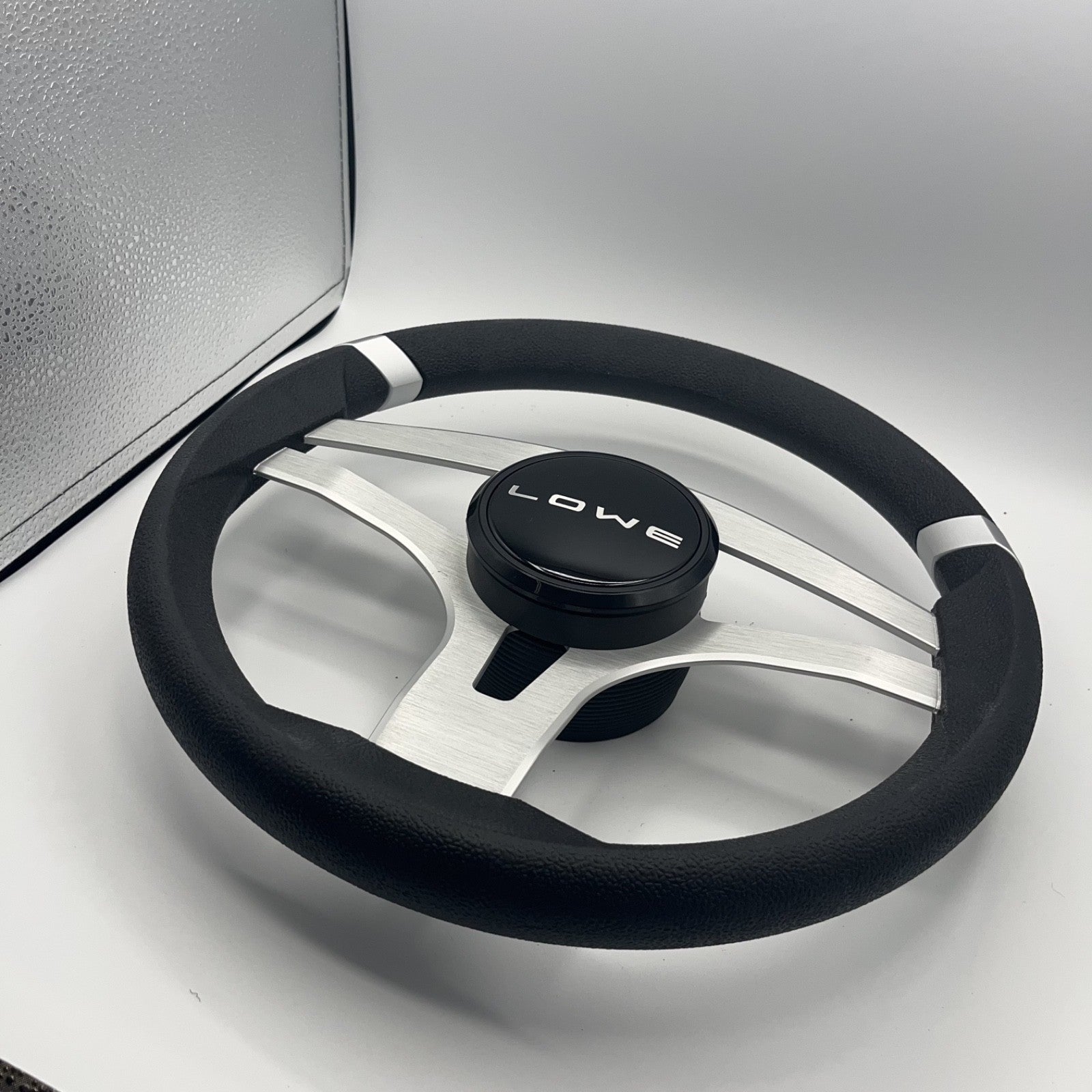 Badia Boat Steering Wheel Brushed Aluminum Spokes | Lowe Boats