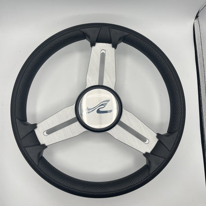 Model 15 Marine Steering Wheel Brush Alum Spokes | Sea Ray Boats Logo