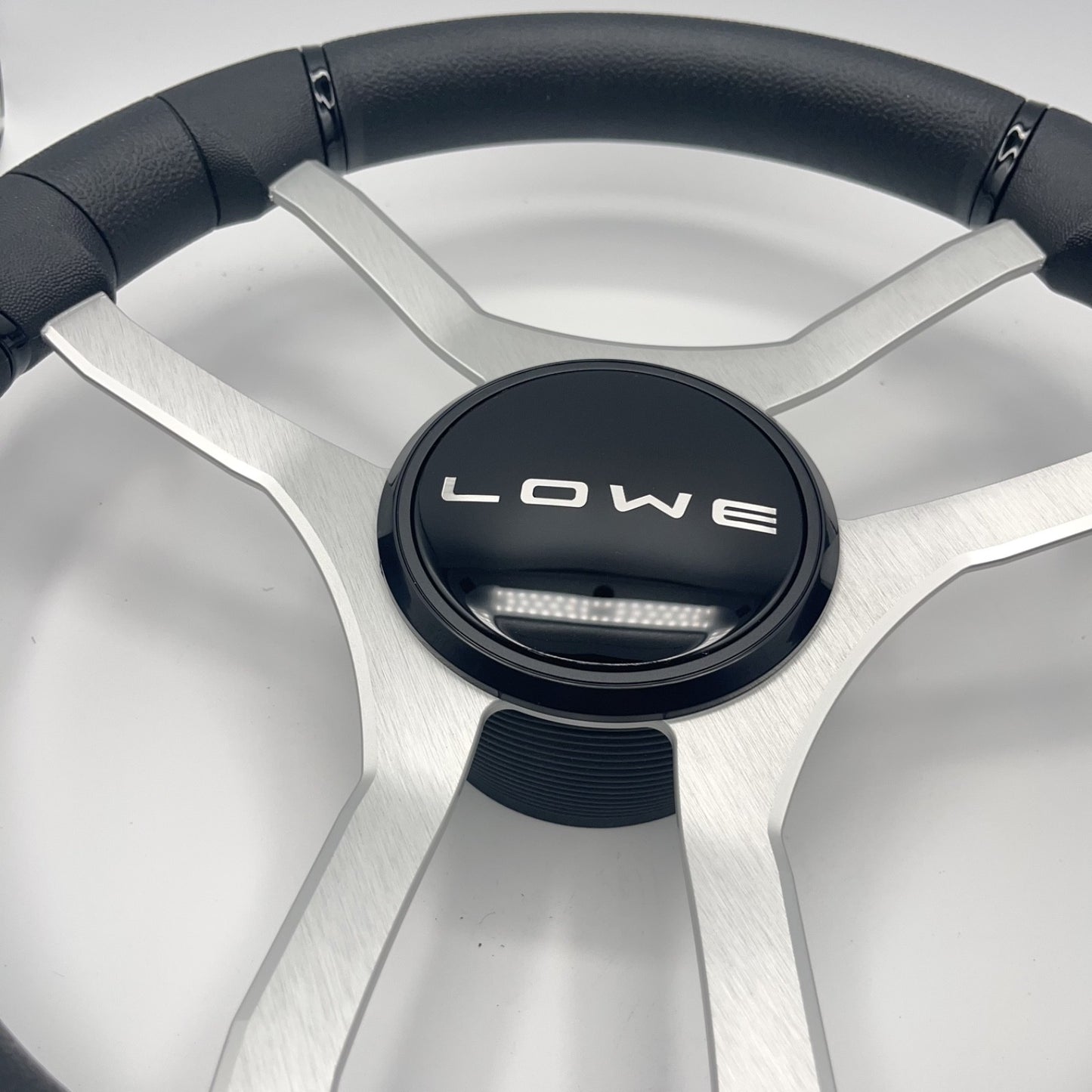 Malera Boat Steering Wheel Brushed Aluminum Spokes | Lowe Boats