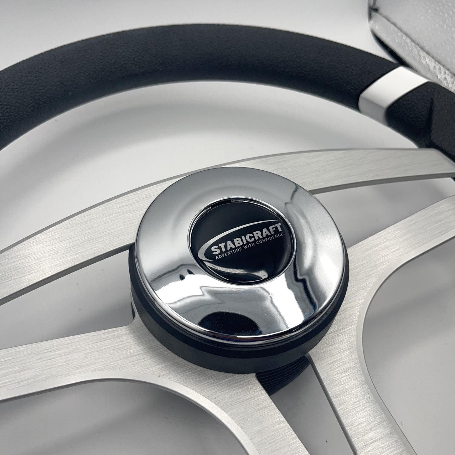 Badia Boat Steering Wheel Brushed Aluminum Spokes | Stabicraft