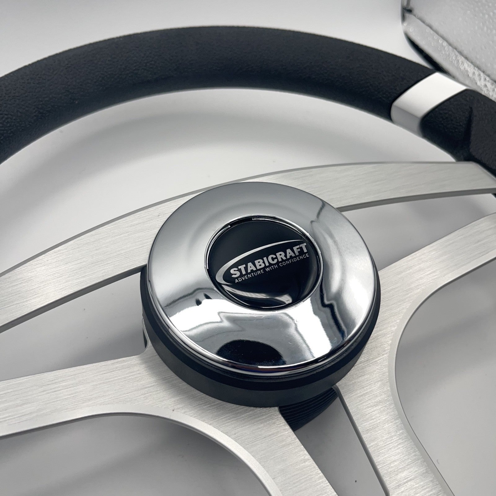 Badia Boat Steering Wheel Brushed Aluminum Spokes | Stabicraft