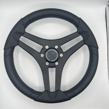 Molinara Marine Steering Wheel Black Brushed Alum Spokes | Bennington