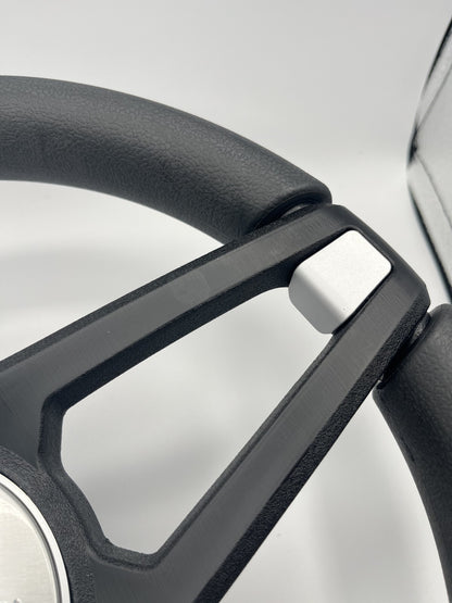 Molino Black & Silver Accents Golf Cart Steering Wheel fits YAMAHA Carts