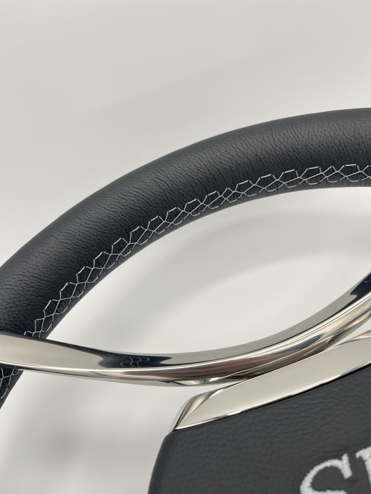 Lora Boat Steering Wheel Stainless Steel Spokes | Silver Wave Boat Logo