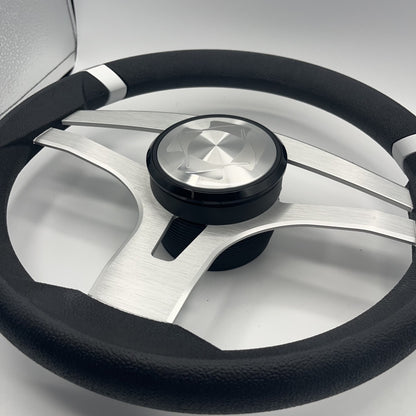 Badia Boat Steering Wheel Brushed Aluminum Spokes | Stingray