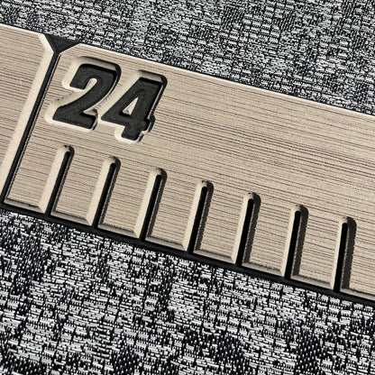 reFLEX | 36" Fish Ruler for Boats | Alaia Tan over Aphotic Black - Routered -HOR