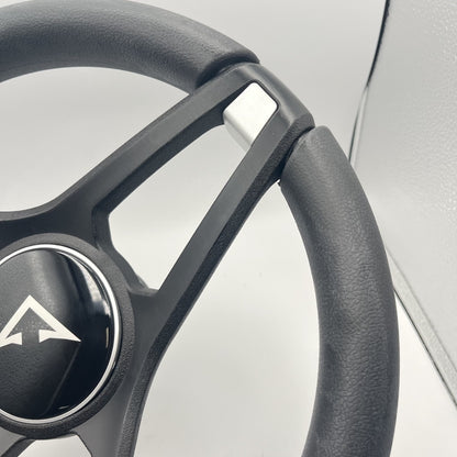 Molino Black & Silver Accents Golf Cart Steering Wheel fits AYRO EV Cart