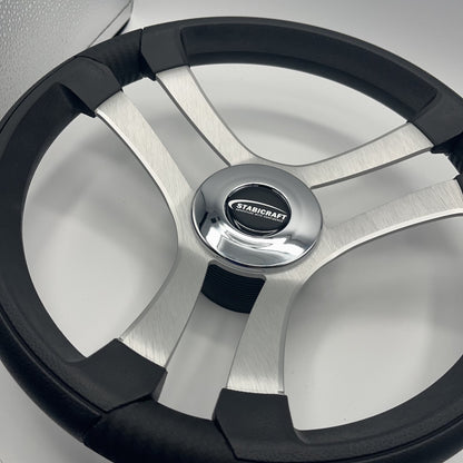 Benaco Boat Steering Wheel Brushed Aluminum Spokes | Stabicraft