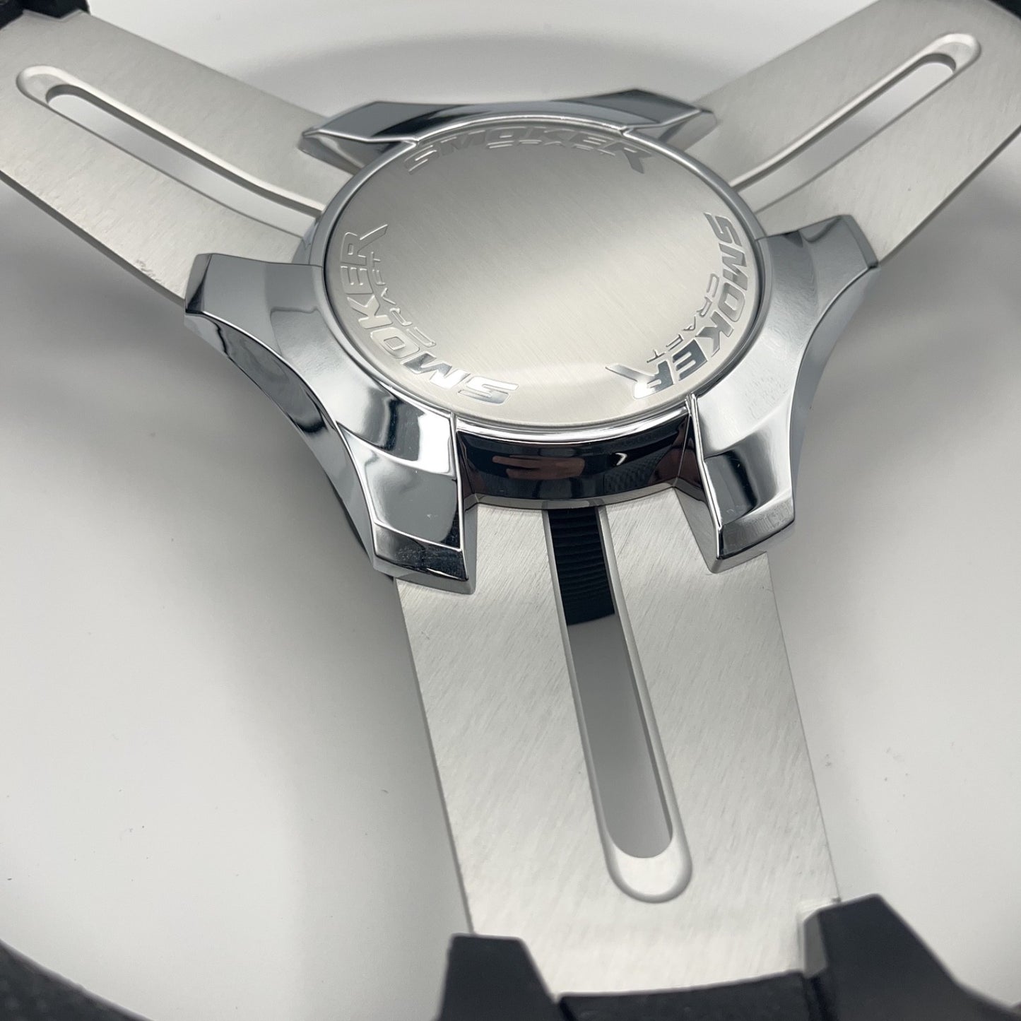 Model 15 Marine Steering Wheel Brushed Aluminum Spokes | Smokercraft