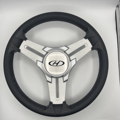 Model 15 Marine Steering Wheel Brushed Alum Spokes | HarrisKayote