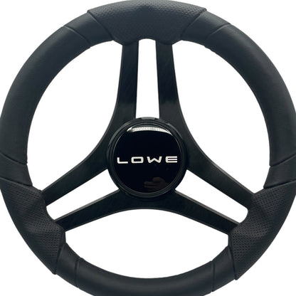 Molinara Marine Steering Wheel Black Brushed Aluminum Spokes | Lowe