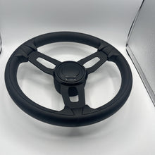 Model 15 Boat Steering Wheel Blk Brushed Alum Spokes | BlackTarget