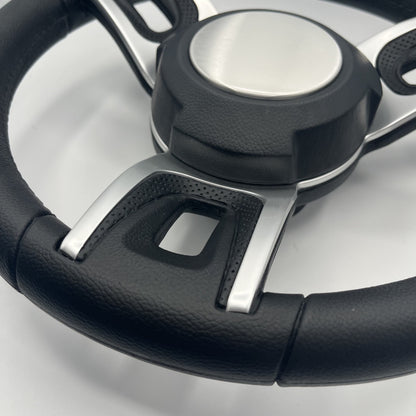 Gussi Italia Black Model 702 Steering Wheel | Plain Brushed