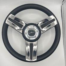 Gussi Italia Marine Steering Wheel Stainless Spoke Soft Touch Rim | Blue Wave