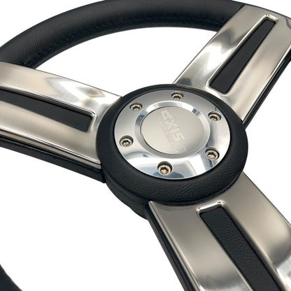 Gussi Italia Marine Steering Wheel Stainless Steel Spokes Soft Touch Rim | Axis