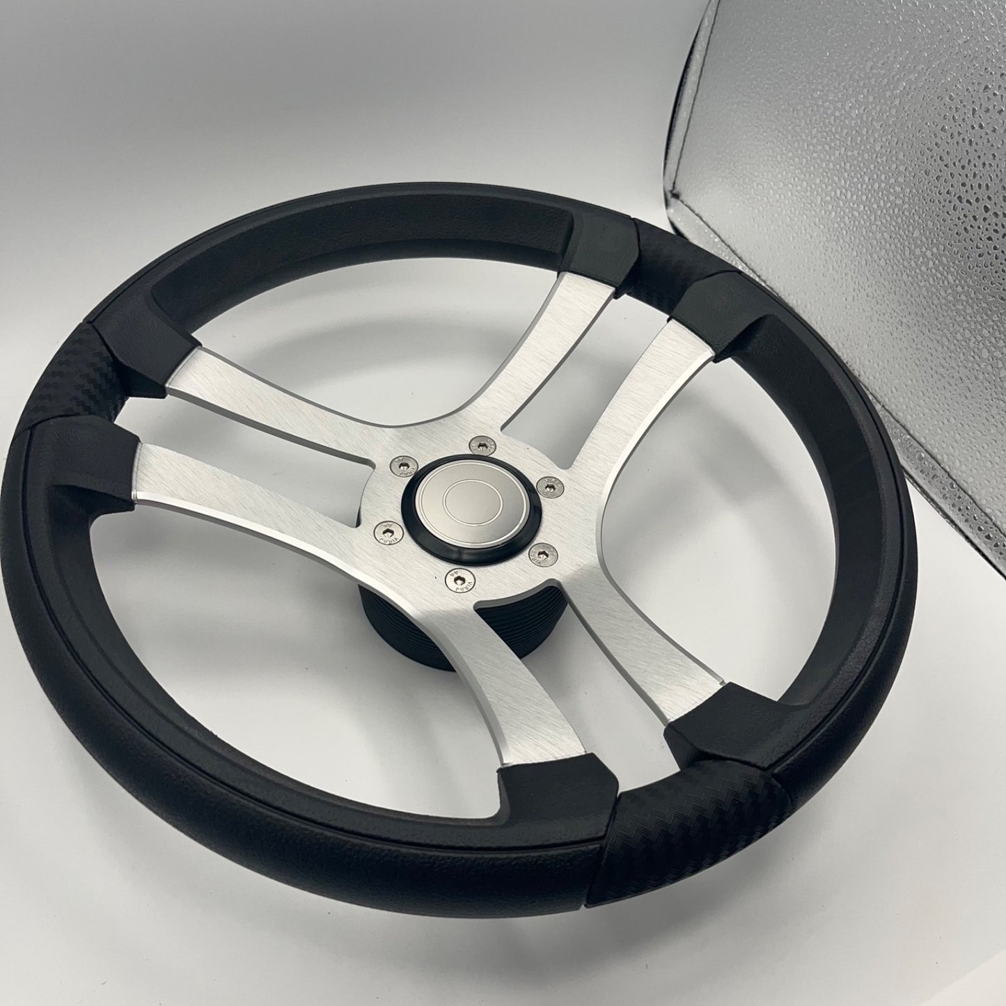 Benaco Boat Steering Wheel Brushed Aluminum Spokes | Target Snap-in