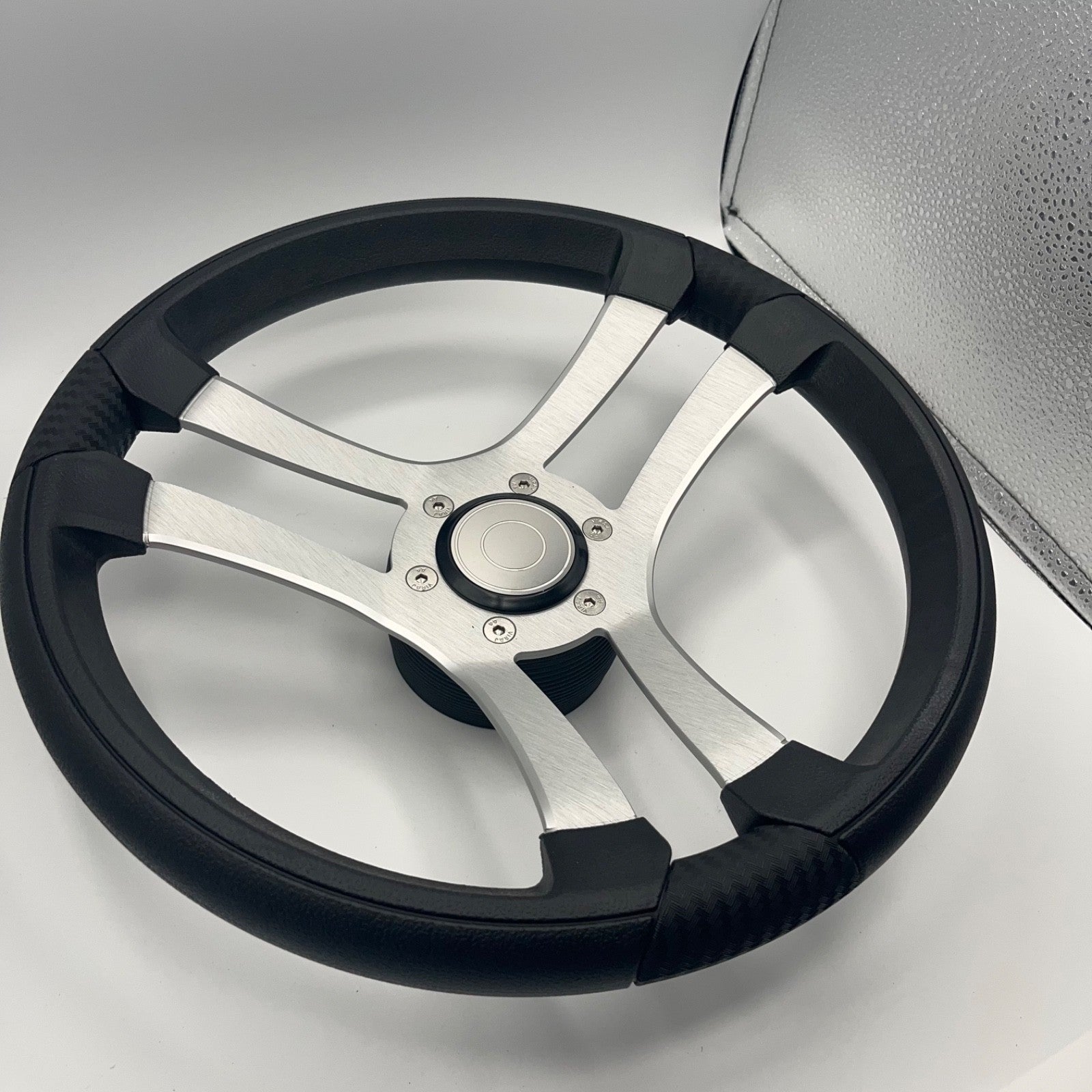 Benaco Boat Steering Wheel Brushed Aluminum Spokes | Target Snap-in