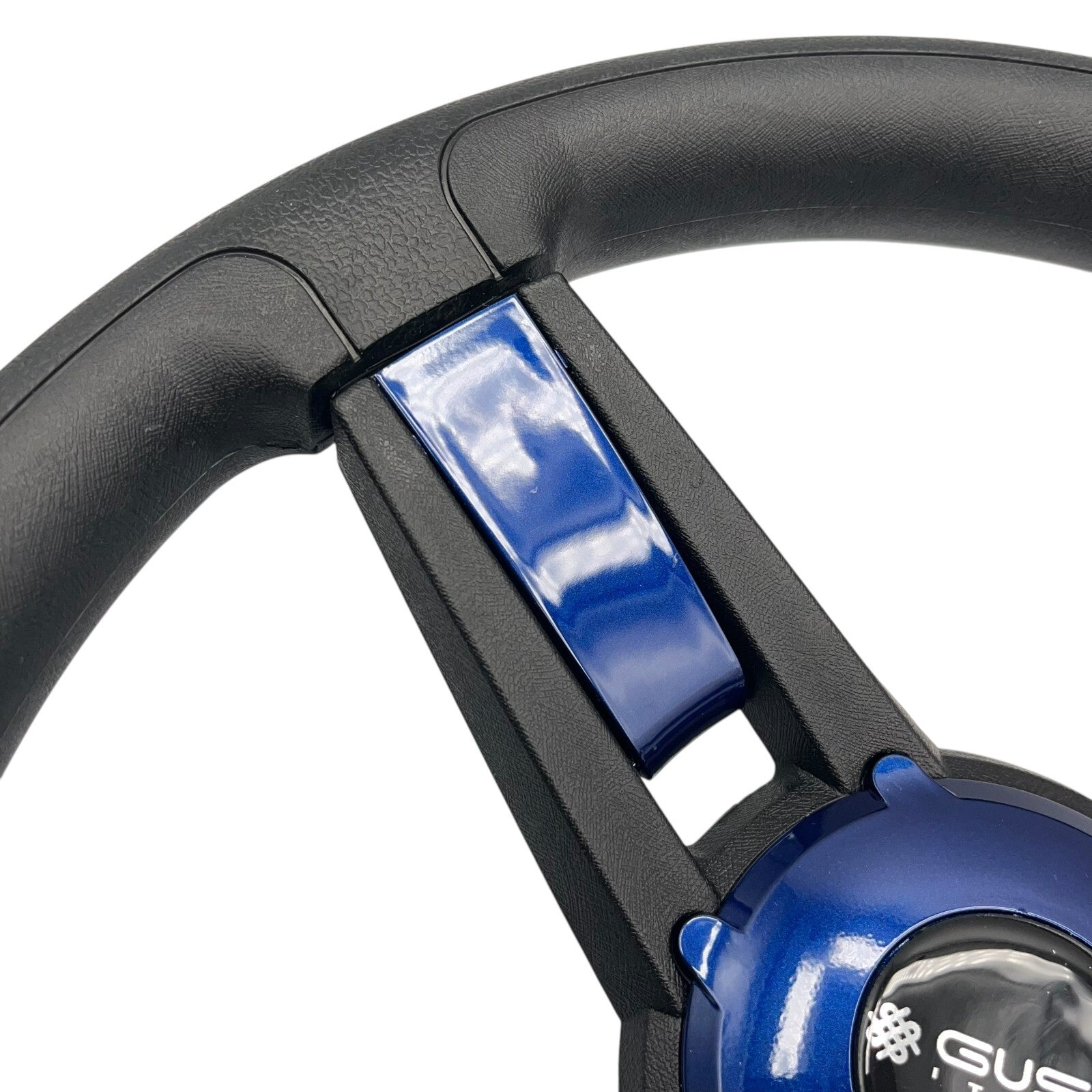 Giazza Golf Cart Steering E-Z-GO HUB Soft Touch Rim ABS Spokes - Blue Inserts