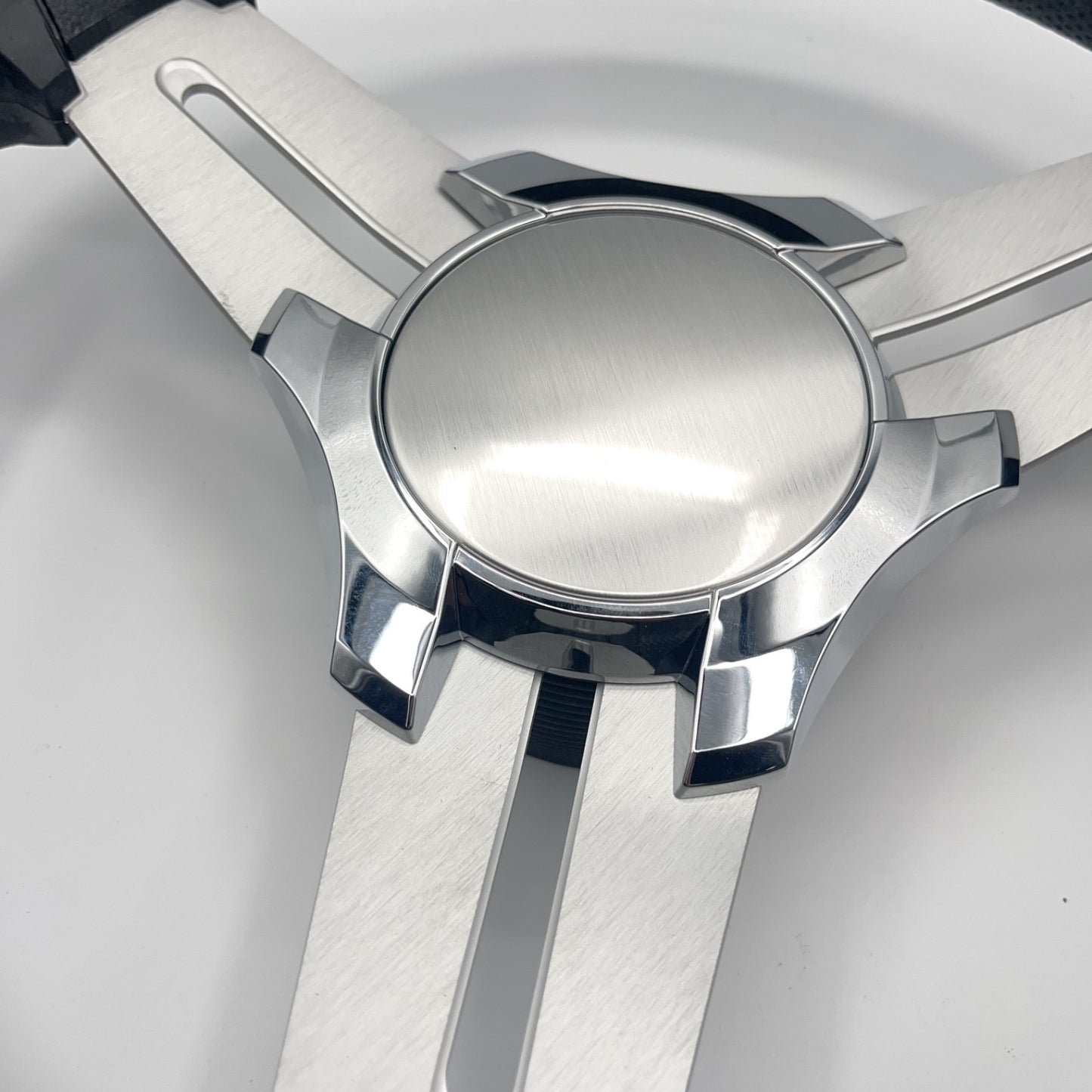 Model 15 Marine Steering Wheel Brushed Aluminum Spokes | Blank Center