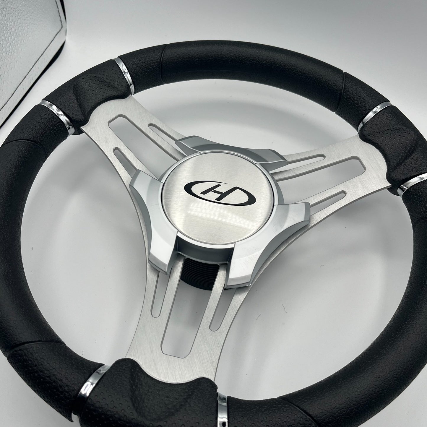 Verona Boat Steering Wheel Brush Alum Spoke KEYED or SPLINED HUB | Harris Kayot