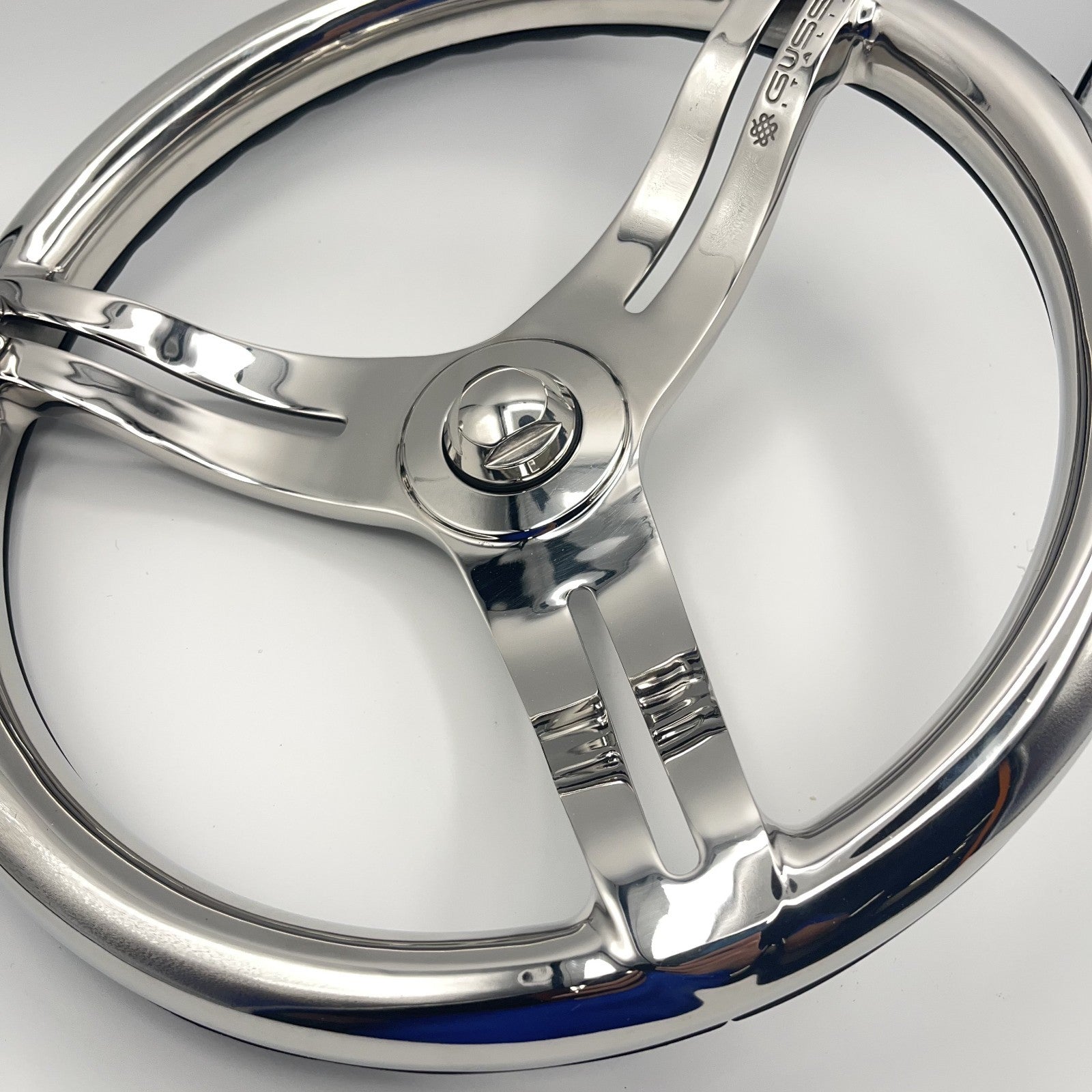 Cimbro Salt Water Boat Steering Wheel+Knob Polished Stainless Steel | Gussi