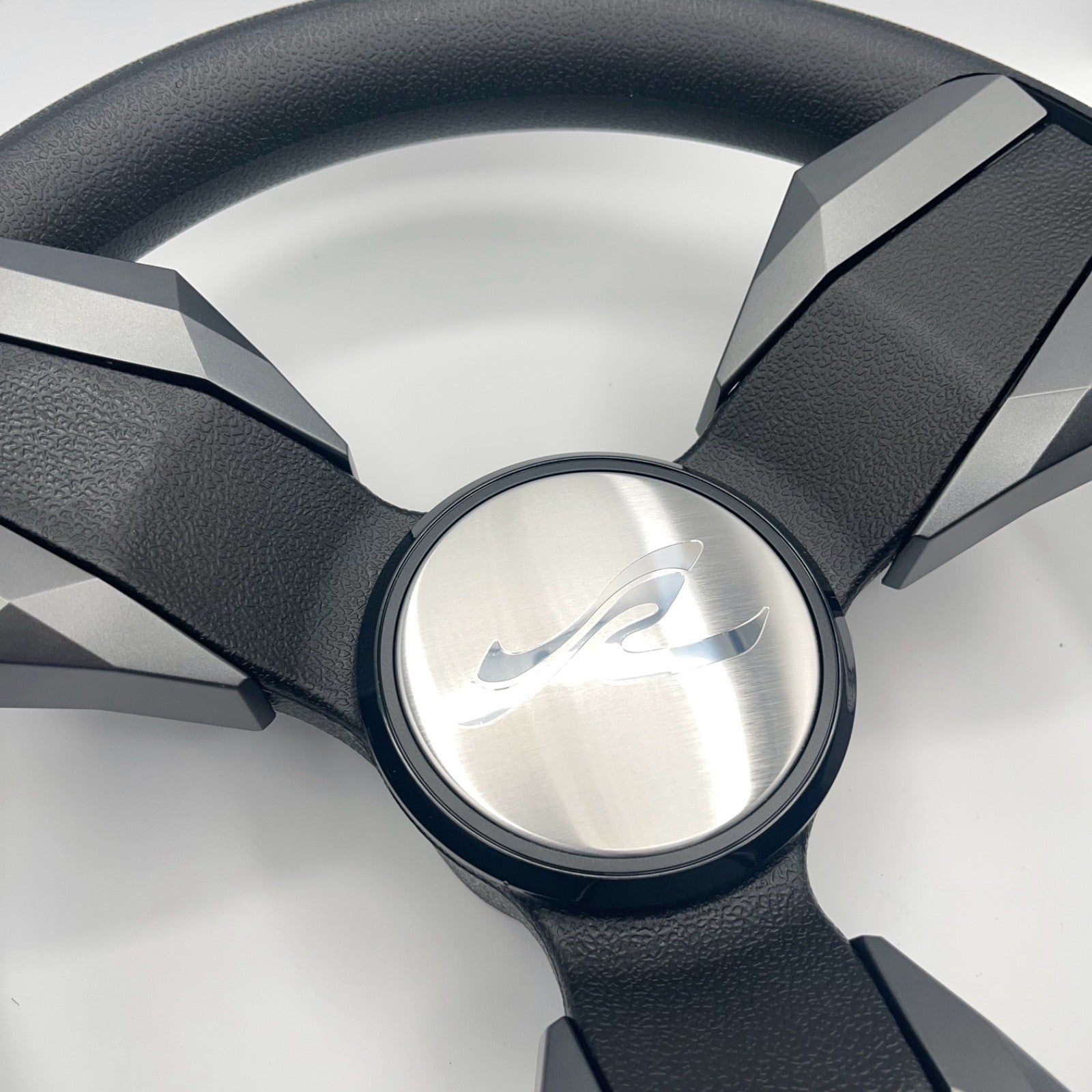 Collina Boat Steering Wheel Dark Gray Inserts - SeaRay - Keyed ONLY