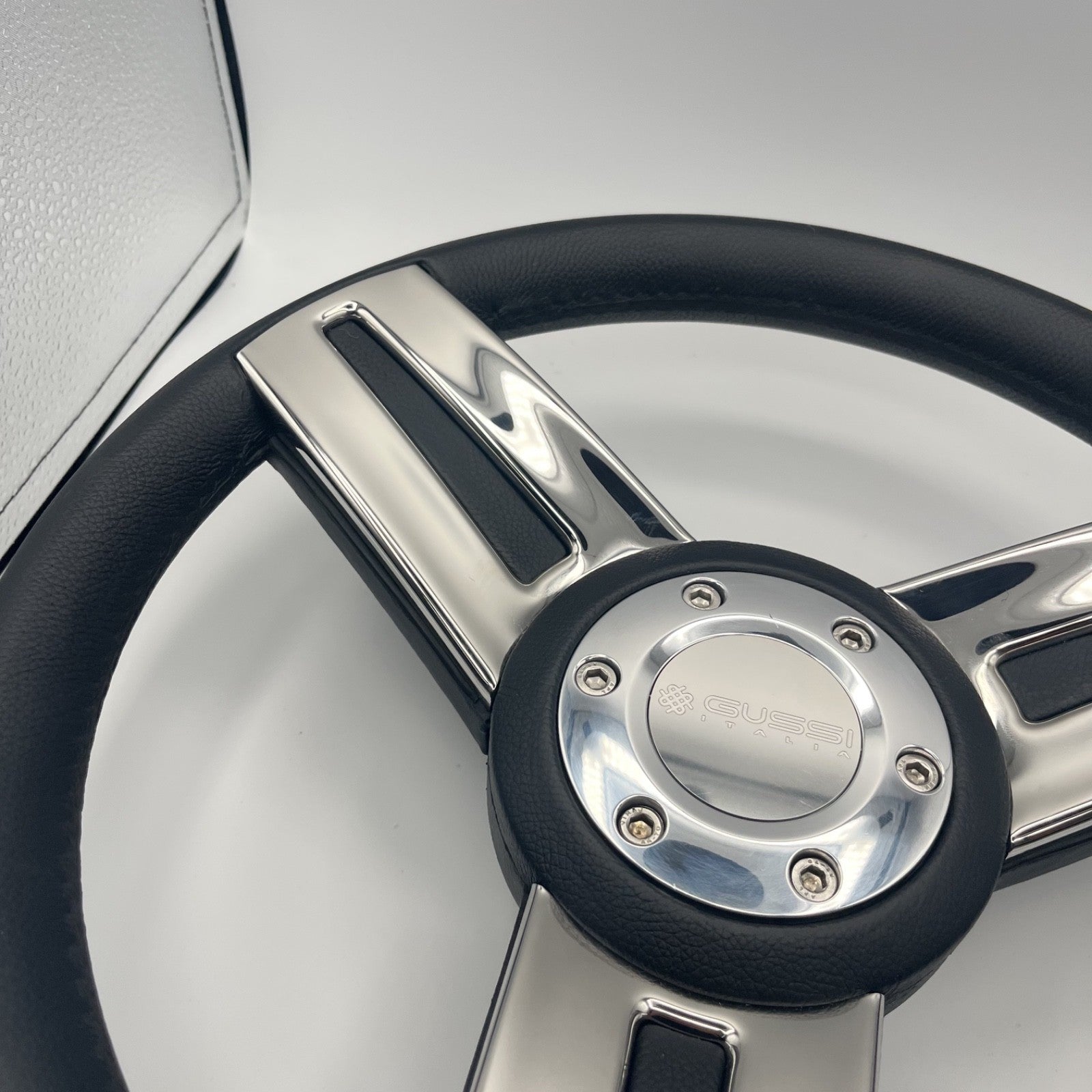 Gussi Italia Marine Steering Wheel Stainless Steel Spoke Soft Touch Rim | Gussi