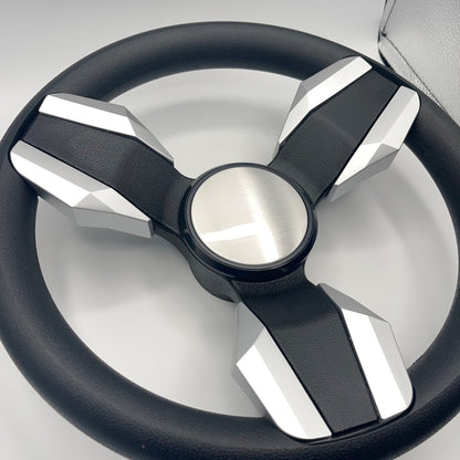 Collina Boat Steering Wheel Brushed Inserts - Keyed ONLY