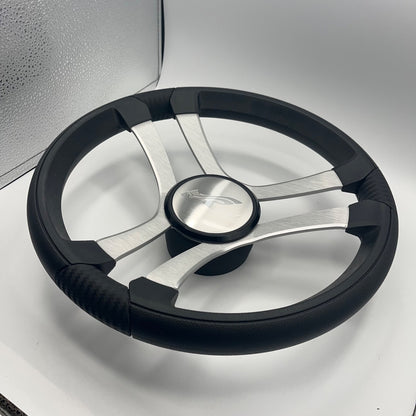 Benaco Boat Steering Wheel Brushed Aluminum Spokes | SeaRay Boats