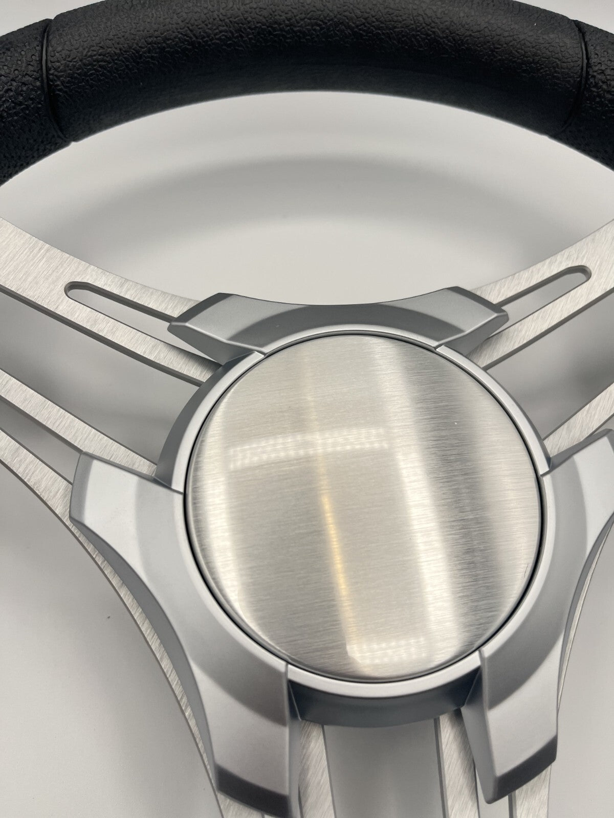Verona Boat Steering Wheel Brushed Aluminum Spokes | Plain
