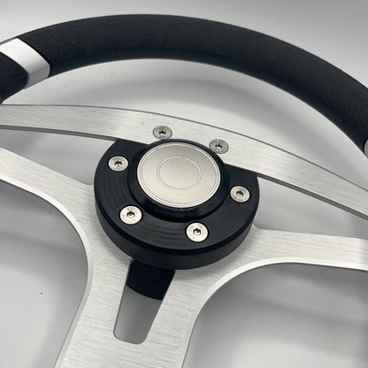 Badia Boat Steering Wheel Brushed Aluminum Spokes | Target Snap-in